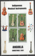 Anguilla 2001 - Christmas - Musical Instruments Bf          (g9674) - Music