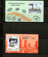 Cuba   1982-83   .-   Y&T  Nº   73-74    Bloques    ** - Blocks & Sheetlets