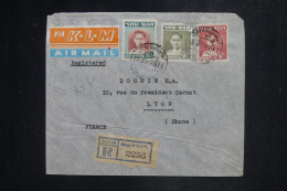 THAÏLLANDE - Lettre Recommandée Par Avion KLM > La France - 1950 - A 2988 - Tailandia