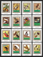 0036/ Umm Al Qiwain Deluxe Blocs ** MNH Michel N° 1338 / 1353 Insectes (insects) Blanc Non Dentelé Imperf - Umm Al-Qaiwain