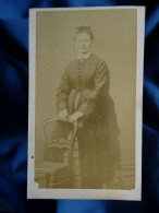 Photo Cdv Anonyme - Jeune Femme, Amandine Collard, Enceinte (?), Second Empire Circa 1865 L438 - Oud (voor 1900)