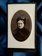 Photo Cdv J. Godard à Epernay - Femme, Portrait En Médiallon, Mme Lucie Lorinet, Circa 1885-90 L438 - Oud (voor 1900)