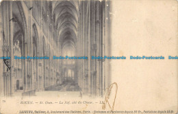 R085151 Rouen. St. Ouen. La Nef Cote Du Choeur. LL. No 75. 1903 - World