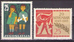 Yugoslavia 1963 - Children's Week,20th Anniversary Of Democratic Federation - Mi 1056,1063 - MNH**VF - Ungebraucht