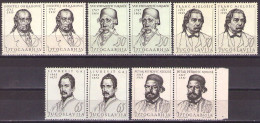 Yugoslavia 1963 - Famous People - Mi 1064-1068 - MNH**VF - Nuovi