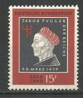 Saarland 1959 Mint Stamp MNH(**) - Ongebruikt