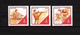 Brazil 1980 Olympic Games Moscow, Rowing, Shooting, Cycling Set Of 3 MNH - Sommer 1980: Moskau