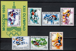 Bulgaria 1979 Olympic Games Moscow, Athletics Set Of 6 + S/s MNH - Estate 1980: Mosca