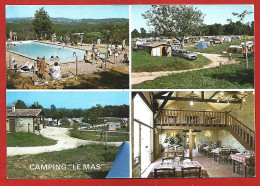 Les Eyzies-de-Tayac-Sireuil (24) Camping "Le Mas" 2scans 30-07-1984 Piscine Restaurant - Les Eyzies