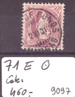 HELVETIE DEBOUT - No 71E OBLITERE - COTE: 460.- - Used Stamps