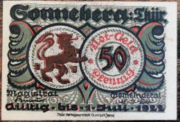 Billet Allemagne 50 Pfennig GONNEBERG THÜR 1922 - [11] Lokale Uitgaven