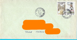 Timbres De 1977 Et De 1989 Utilisés En 2001 Conseil économique Et Social Camille Desmoulins Cachet Manuel - Used Stamps