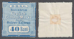 DDSG D.D.S.G. Danube Donau Revenue Tax Romania Austria Hungary KuK K.u.K Steamer Ship Parcel Packet 40 B OSTROV KALARAS - Fiscales