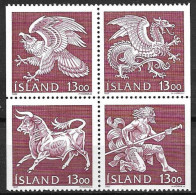 ISLANDIA 1987 - ESCUDOS ISLANDESES - YVERT 626/629** - Unused Stamps