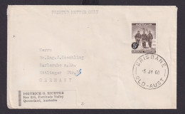 Atarktis Australien Brief EF 5 P Forschung Brisbame Queensland Nach Karlsruhe - Sammlungen