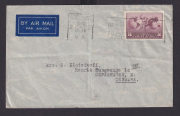 Flugpost Australien Brief EF 1,6 Sh Adelaide Südaustralien N Kopenhagen Dänemark - Collezioni