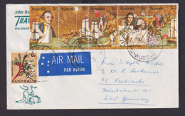 Australien Flugpost Brief Zusammendruck Cook Entdecker Seefahrer 250 Jahrfeier - Collections