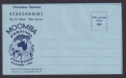 Flugpost Brief Air Mail Australien Ganzsache Aerogramm Moomba Festival Melbourne - Collections