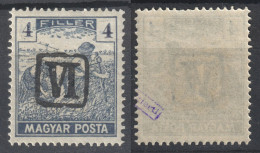 1919 Hungary Baranya SHS Yugoslavia Vojvodina Croatia Local Issue Occupation DUE PORTO 4 F Harvester MAGYAR POSTA VI - Baranya