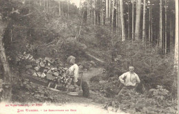 1919  Les Vosges   Saint Dié  " Le Schlittage Du Bois " - Saint Die