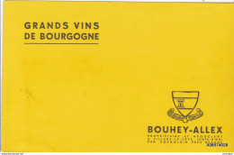 BUVARD GRAND VINS DE BOURGOGNE BOUHEY ALLEX   21 Cm X 13  Cm - Liqueur & Bière