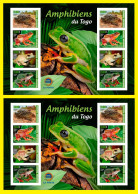 TOGO 2024 MS 8V IMPERF - REG & OVERPRINT - AMPHIBIANS AMPHIBIENS - FROGS FROG TOAD TOADS GRENOUILLES GRENOUILLE - MNH - Rane