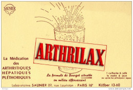 BUVARD ARTHRILAX 21X13 TB ETAT - Produits Pharmaceutiques