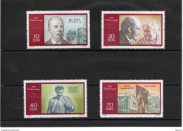 RDA 1970 Lénine  Yvert 1250-1251 + 1253-1254 NEUF** MNH - Ungebraucht