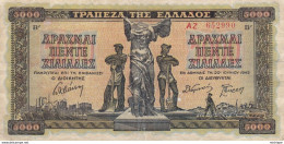 GRECE  Billet De  5000  Drachmes  1942 - Grèce