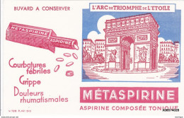 BUVARD METASPIRINE  ARC DE TRIOMPHE ROUGE  14X21 CmTB ETAT - Drogerie & Apotheke