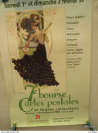 Affiche -   Bourse Cartes Postales  St Julien (Troyes)  -fevrier 1997  40 Cm Sur 60 Cm - Posters