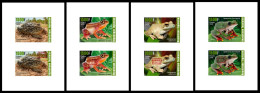 TOGO 2024 SET OF 4 DELUXE PROOF - REG & OVERPRINT - AMPHIBIANS AMPHIBIENS - FROGS FROG TOAD TOADS GRENOUILLES GRENOUILLE - Frogs