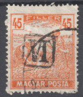 1919 Hungary Baranya SHS Yugoslavia Vojvodina Croatia Local Issue Occupation DUE PORTO VI 45 F Harvester PÉCS Postmark - Baranya