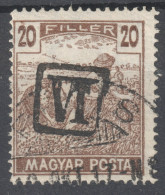 1919 Hungary Baranya SHS Yugoslavia Vojvodina Croatia Local Issue Occupation DUE PORTO VI 20 F Harvester PÉCS Postmark - Baranya