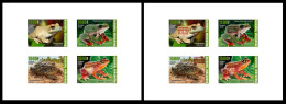 TOGO 2024 MIXED DELUXE PROOF - REG & OVERPRINT - AMPHIBIANS AMPHIBIENS - FROGS FROG TOAD TOADS GRENOUILLES GRENOUILLE - Frogs
