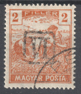 1919 Hungary Baranya SHS Yugoslavia Vojvodina Croatia Local Issue Occupation DUE PORTO VI 2 F Harvester PÉCS Postmark - Baranya