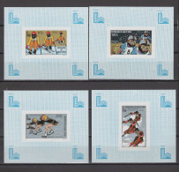 Burkina Faso (Upper Volta) 1980 Olympic Games Lake Placid Set Of 4 S/s Imperf. MNH -scarce- - Winter 1980: Lake Placid