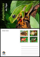 TOGO 2024 STATIONERY CARD - REG - AMPHIBIANS AMPHIBIENS - FROGS FROG TOAD TOADS GRENOUILLES GRENOUILLE - Rane