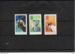 RDA 1970 Animaux, Boeuf Musqué, Bec à Soulier, Antilope Addax Yvert 1308-1310 NEUF** MNH Cote 3 Euros - Nuevos