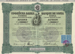 Titre De 1917 - Banque De Sofia - Société Anonyme Bulgare - Déco - Banca & Assicurazione