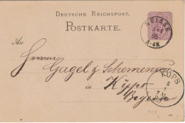 Ganzsache 5 Pfennig - Neisse 1886 > Gagel & Schemenau Küps - Tarjetas