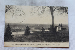 Cpa 1925, Saint Sever Sur Adour, L Rond Point De Morlanne Et Vue Sur Péré, Landes 40 - Saint Sever