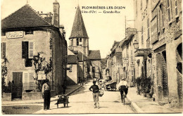 2218 - 21 -  PLOMBIERES Les DIJON  :  Grande Rue - Boulangerie VITU Et Bureau De Tbac à Droite.circulée En .1916 - Otros & Sin Clasificación