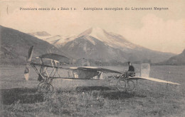 DIGNE (Basses-Alpes) - Premiers Essais Du Zézé 1 - Avion Aéroplane Monoplan Du Lieutenant Magnan - Voyagé 1909 (2 Scans) - Digne