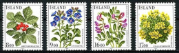 ISLANDIA 1985 - ICELAND - FLORES - YVERT 581/84** - Sonstige & Ohne Zuordnung