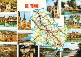 89 - Yonne - Carte Géographique - Multivues - Otros & Sin Clasificación