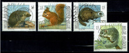 België 1992 OBP 2477/2480 - Y&T 2477/80 - Nature, Bunzing, Eekhoorn, Egel, Putois, Ecureuil, Hérisson, Loir - Gebruikt