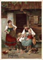 CHROMO LA KABILINE VERITABLE TEINTURE DES MENAGES SCENE DE VIE D'UNE FAMILLE A LA CAMPAGNE - Sonstige & Ohne Zuordnung