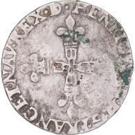 Monnaie, France, Henri IV, 1/4 Ecu De Béarn, 1596, Morlaas, TB+, Argent - 1589-1610 Enrique IV