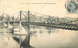 37 - Tours - Pont Suspendu De Saint-Symphorien - Précurseur - Oblitération Ronde De 1904 - CPA - Voir Scans Recto-Verso - Tours